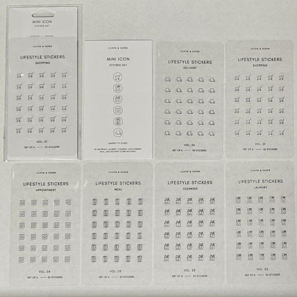 Cloth and Paper 6 sets Arrow Flags, 1 Luxe Tab, 2 Mini Lifestyle Stickers 60 - Picture 9 of 16